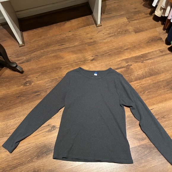 Old Navy long sleeve ribbed t shirt dark gray extra large - Picture 4 of 13